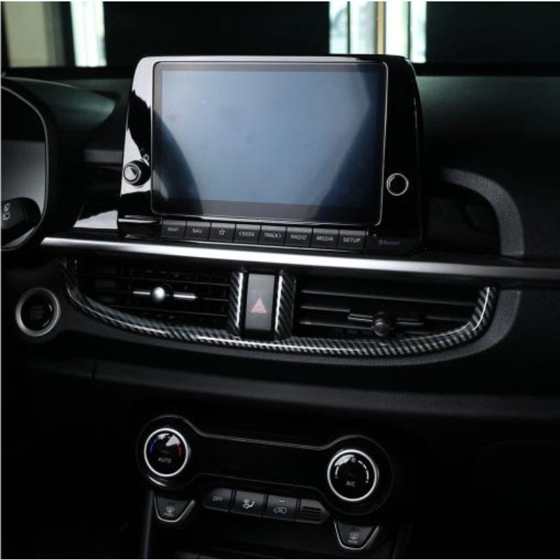 Center Console Air Vent Outlet Trim for Kia Morning / Picanto 2018-2025, Carbon Fiber Pattern Interior Trim