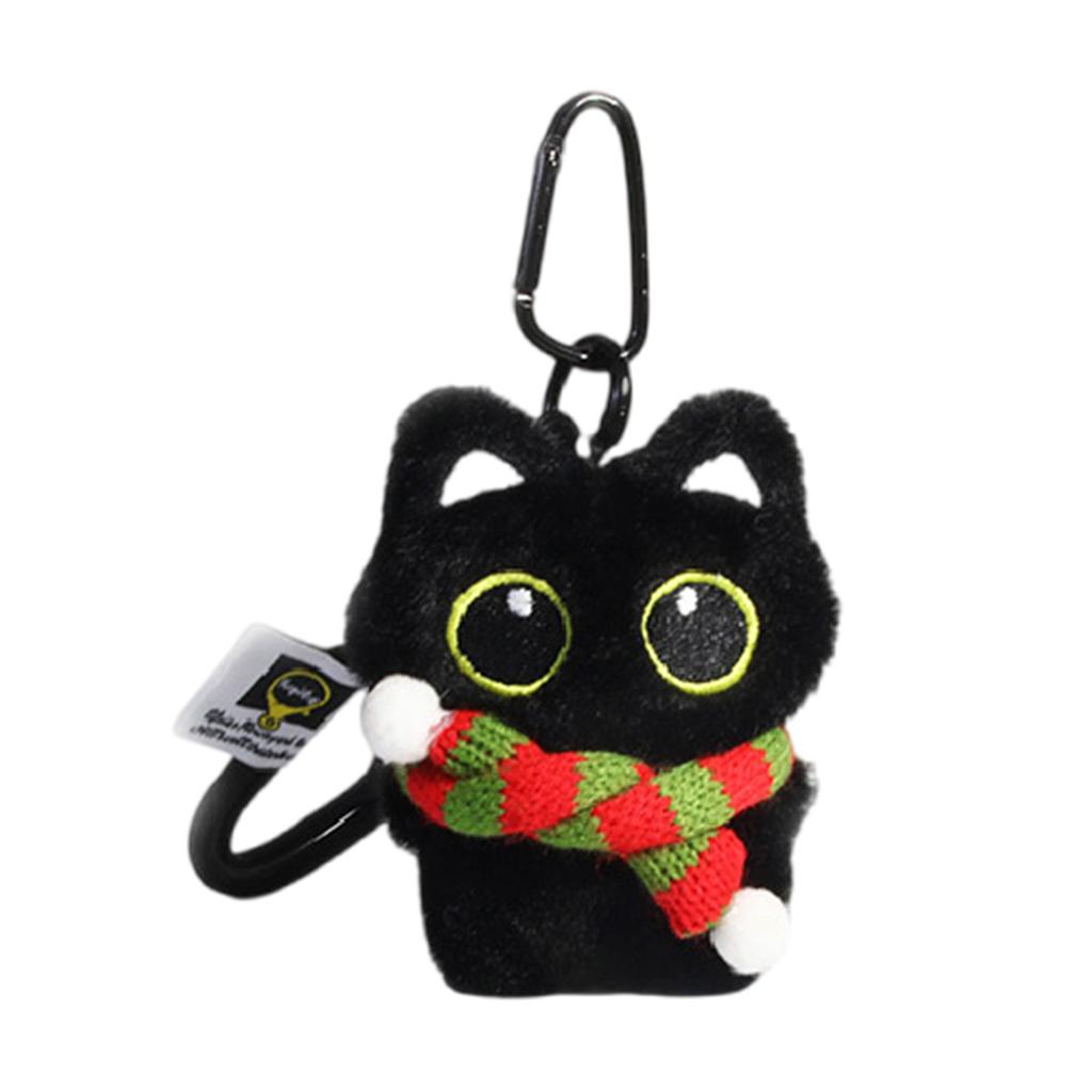 Милый плюшевый брелок в виде черного кота, очаровательный кошелек для монет в виде животного, уникальная подвеска для женщин и студентов