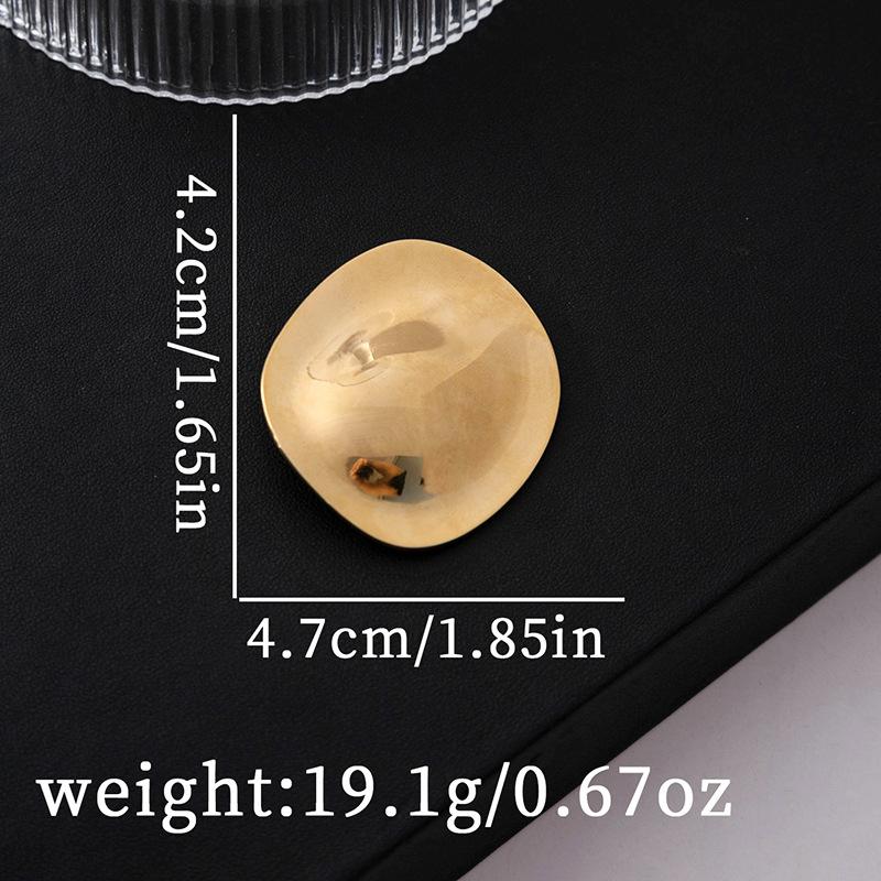 Minimalist Geometric Metal Big Round Brooch Pin Trend Suit Accessories Statement Jewelry for Unisex Men Women