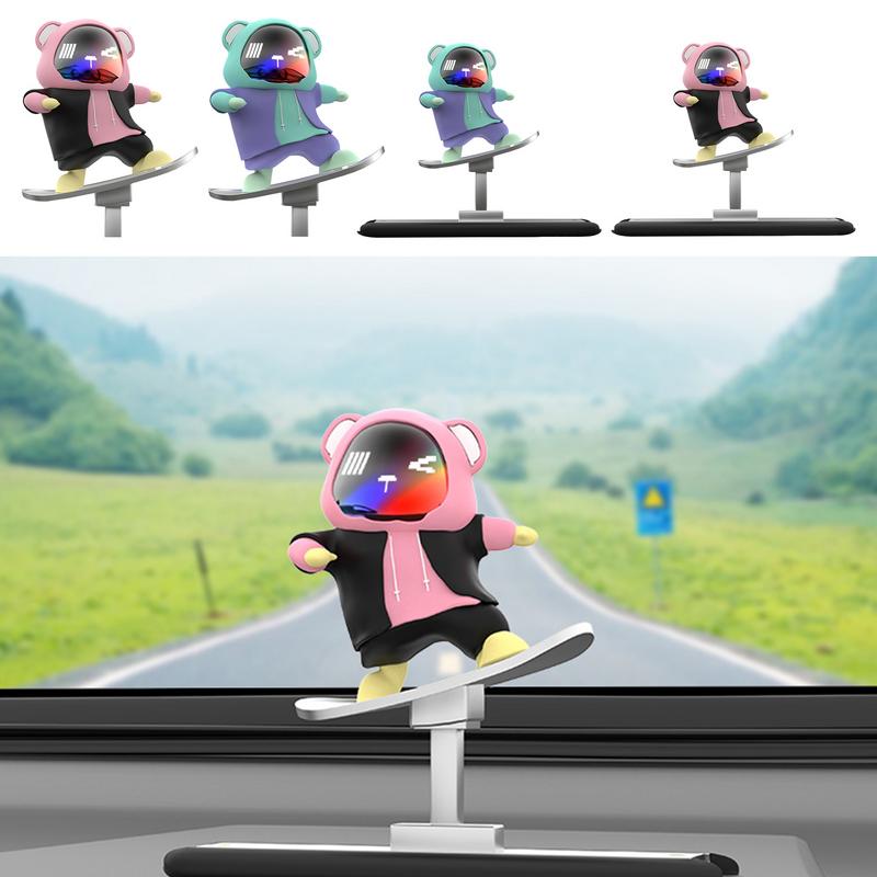 Автомобильный автоматический скользящий скейтборд медведь милый мультяшный скутер центральная консоль украшения креативные аксессуары для украшения автомобиля