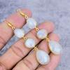 Rainbow Moonstone Gemstone 925 Sterling Silver Jewelry Earring 2.99" M-2645