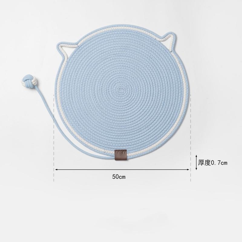 Тканые подушечки для кошачьих лапок Коврик для сна из хлопковой веревки Коврик для сна из хлопка Износостойкий артефакт-когтеточка для кошки Коврик-когтеточка для кошки