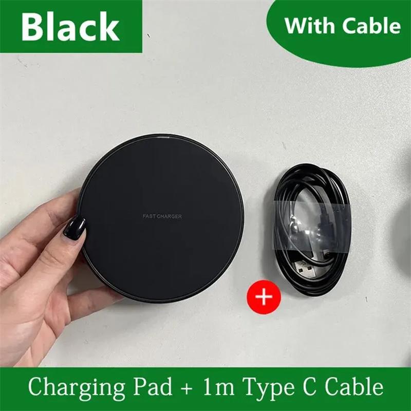 30W Wireless Charger Pad Stand for iPhone 16 15 14 13 12 Pro Max Samsung Xiaomi Phone Chargers Induction Fast Charging Dock Station