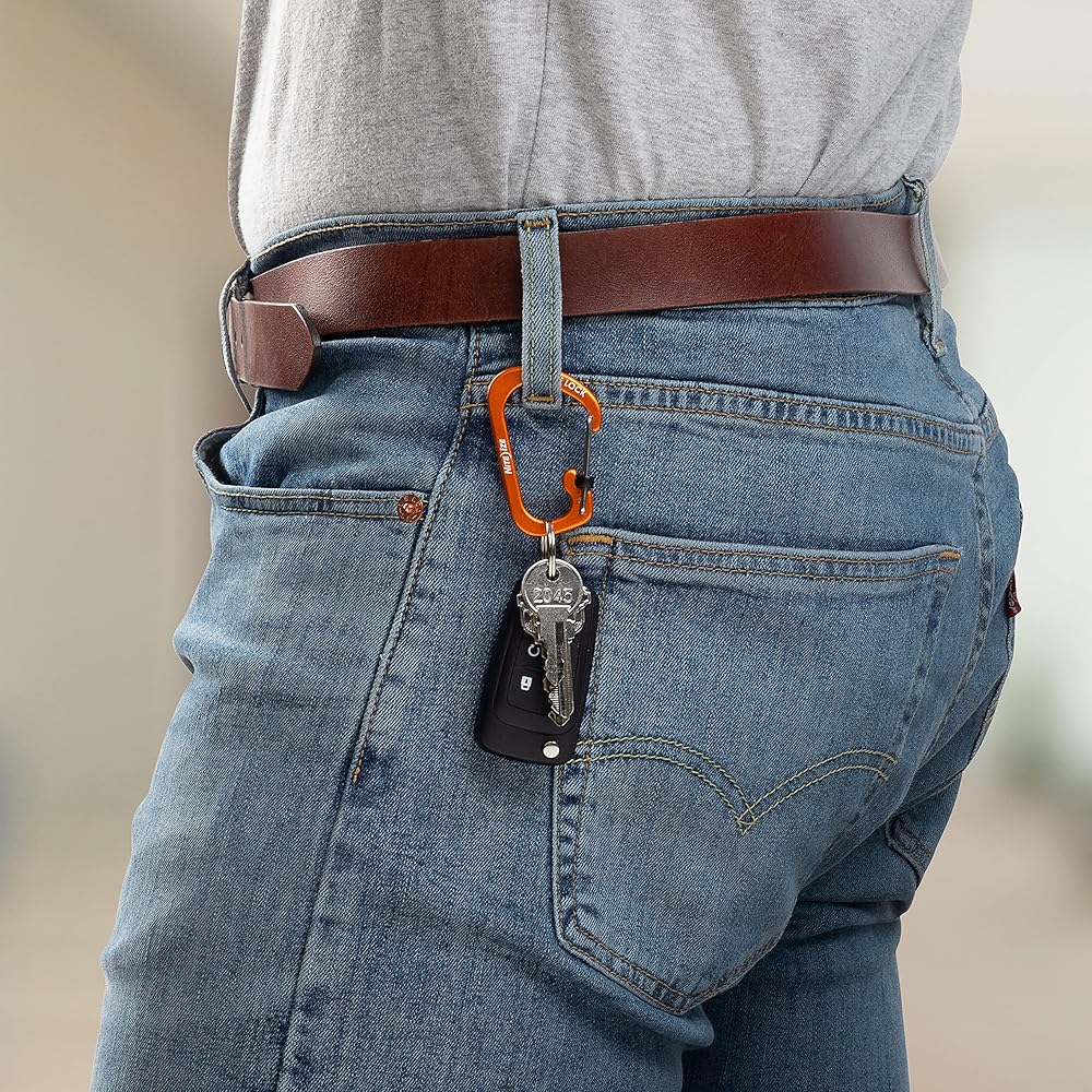 Nite Ize SlideLock Aluminum Carabiner #3 Orange Lightweight 19g Generic Accessory