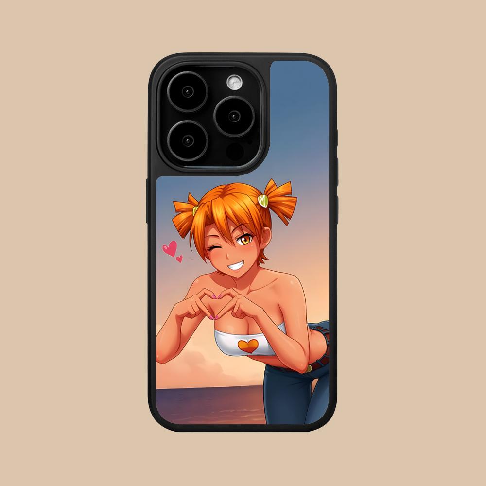 Вечное Лето Алиса Матовая Поверхность Чехол для Мобильного Телефона для iPhone 17 16 15 14 13 12 11 Air Pro Max Plus Цветной Чехол