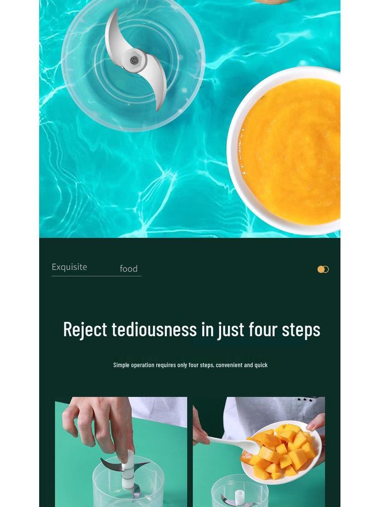 Детский кухонный комбайн: Многофункциональный электрический блендер и мини-измельчитель