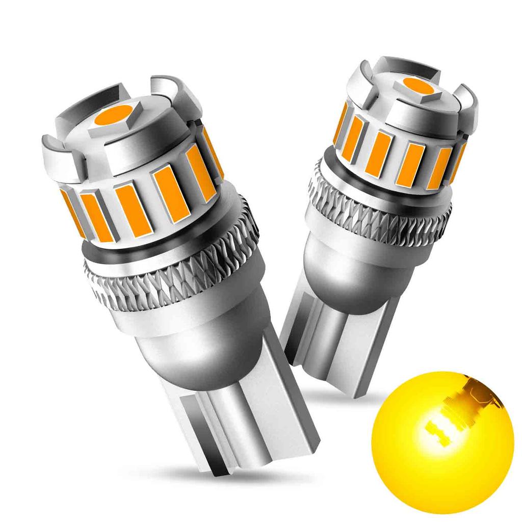 AUXITO 2PCS T10 W5W Red LED Bulb Canbus 194 168 White Car Interior Lights Yellow License Plate Leds Lamp Reading Trunk LIght 12V Dome Lights 6