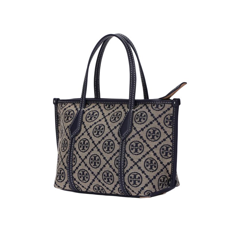 TORY BURCH Tang Libaiqi T MonogramPerry Logo Print Adjustable Detachable Shoulder Strap Tote Bag Shopping Bag Shoulder Bag Cotton Handbag 178177-405