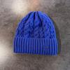 Knit Hat For Men With Letters Warm Solid Color For Casual Wear