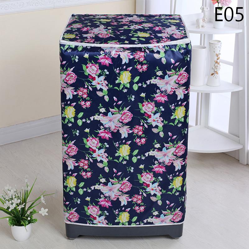 Top Load Washing Machine Cover Dust Cover Printing Dryer Cover Waterproof Sunscreen Multifunction Washroom Household Supplies