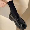 Fashion Platform Ladies Pumps Moccasins Kawaii Loafers Women's Shoes Cute Black On Offer Korean Style Comfortable and Elegant Wholesale