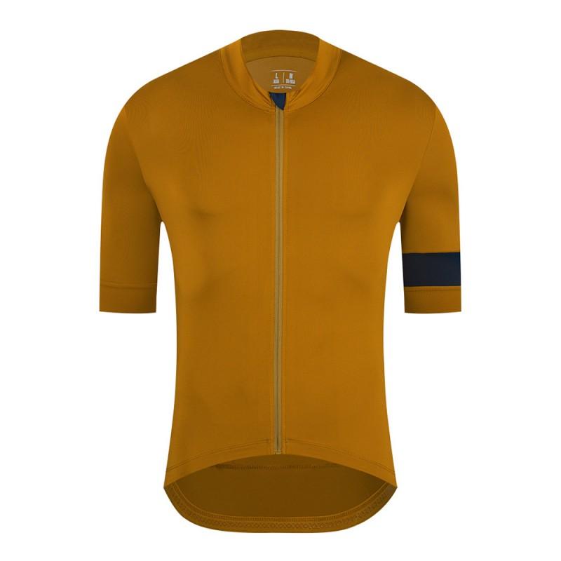 Mens Cycling Jersey With YKK Reverse Tooth Zipper Breathable Quick-Dry Short Sleeve Road Bike Riding