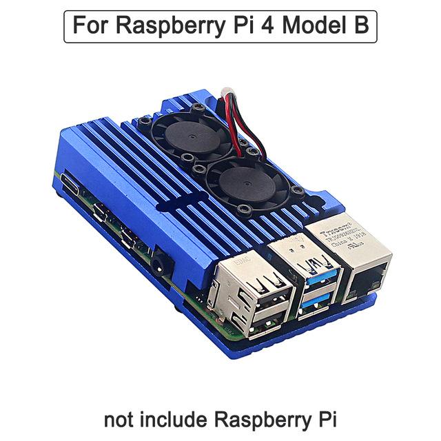 Металлический корпус с пассивным охлаждением для Raspberry Pi 3B и 4, Корпус-замена из алюминиевого сплава с совместимостью для медного радиатора