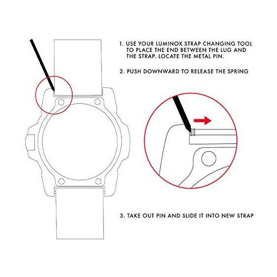 Б/У Luminox - Оригинальный ремешок для часов - Сменный ремешок 19мм 20мм 22мм 23мм 24мм - Мужской ремешок для часов Часы - Резиновый, Нейлоновый, Холщовый Мужской ремешок для часов -