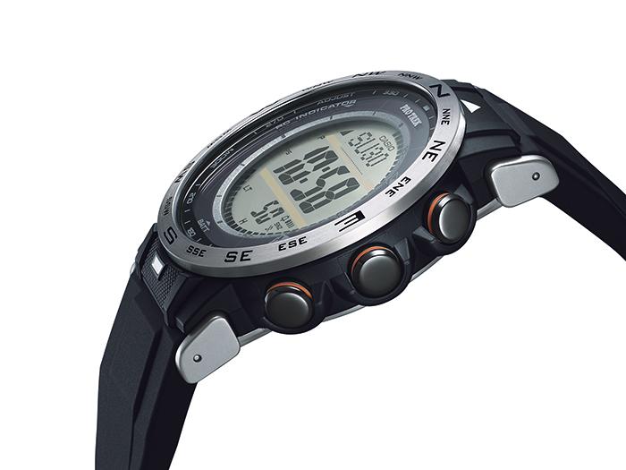 Casio Мужские часы Pro Trek из нержавеющей стали, водонепроницаемость 100 м, цифровые, с будильником, кварцевые, PRW-30-1A