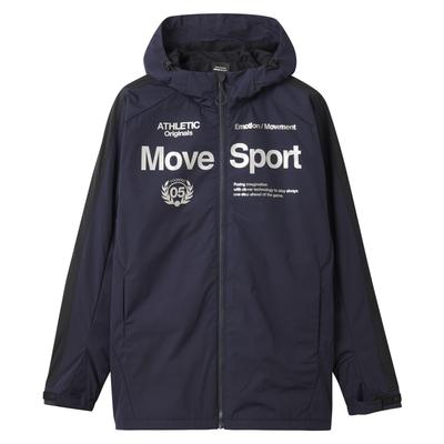 Move Sports Descente HEATNAVI С начесом Аутентичный логотип Тренировочный NVBK Ветровка, Худи на молнии, Водоотталкивающая, Ветрозащитная, Совместимая,