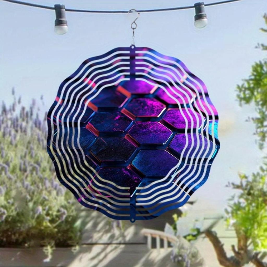 10 Inch Hanging Wind Spinner Outdoor Decor for Balcony Lawn Garden Creative Gift for Friends Family Spring Summer 360 Rotating Hook