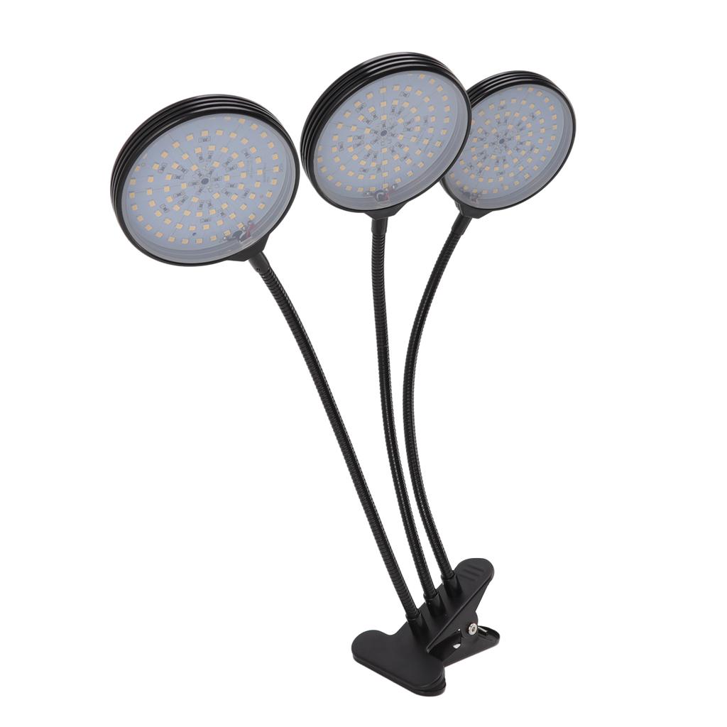 Светодиодная лампа для выращивания растений 45 Вт с 3 головками, на клипсе, питание от USB, лампа для выращивания для комнатных суккулентов