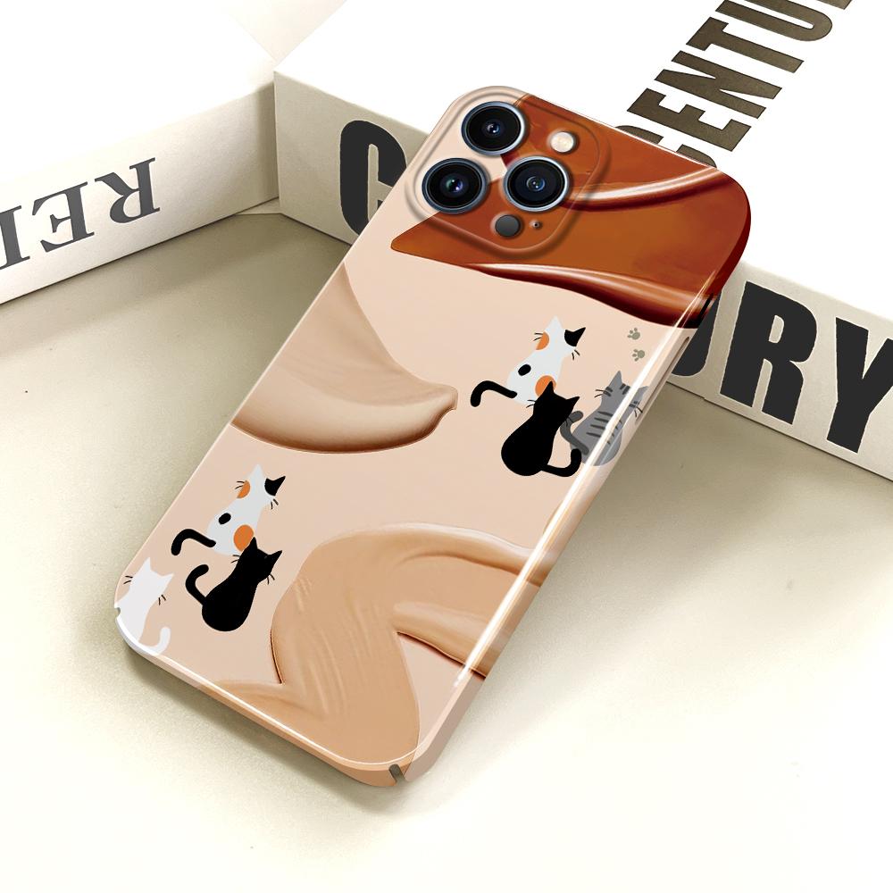 Универсальный чехол для телефона с пленкой и мультяшным модным дизайном, твердый чехол с полным покрытием, защитный чехол для камеры для iPhone, Samsung, Xiaomi, Poco, Redmi, Huawei, Honor