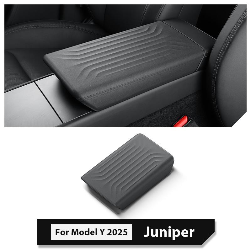 New Central Armrest Cover for Tesla New Model Y Juniper Launch 2025 Model 3 Highland 2024 TPE Soft Case Center Lid Accessories