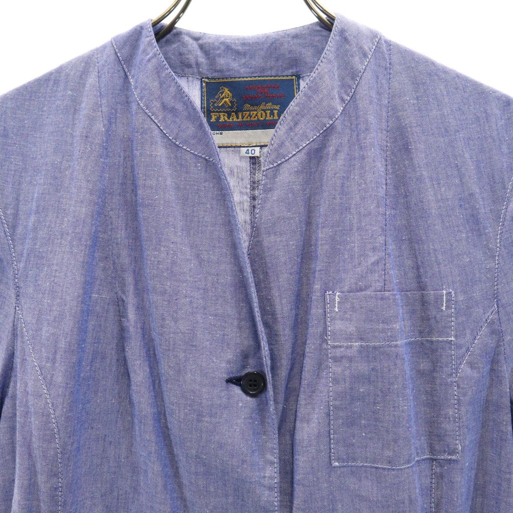 Fraizzoli Made In Italy Short Sleeve Shirt Dress 40 Blue Purple Women Used