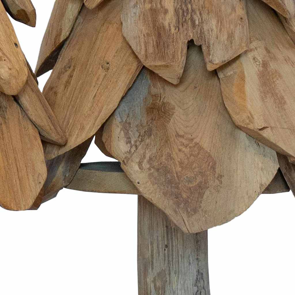 Christmas Tree with Stand 3 pcs Brown Solid Teak Wood