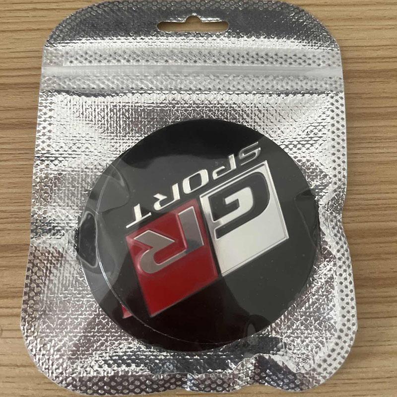 4Pcs 56mm 60mm GR Car Emblem Wheel Hub Center Cap Sticker Covers Universal Accessories