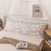 Flower Printed Long Pillowcase Decorative for Home Single Doubler Queen King Size Bed Sleeping Soft Pillow Cover