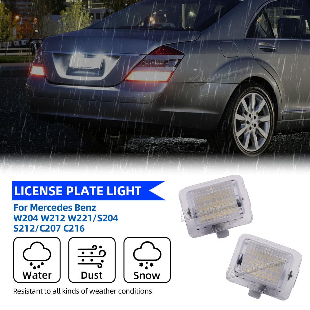 Error Free Car LED Number License Plate Light Lamp Kit for Mercedes C-Class W204 S204 E-Class W212 S212 C207 CL-Class C216 W211 License Plate Lights