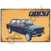 Металлическая вывеска для гаража FIAT, Настенный декор с логотипом автобренда 20x30см