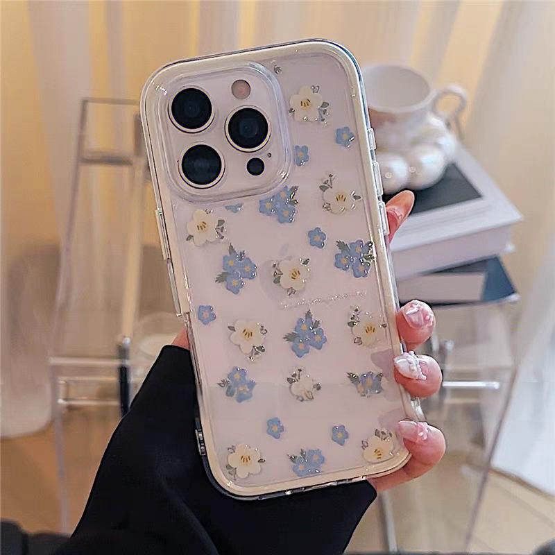 Сине-белый цветок три-в-одном красочный подходит для Apple 16/15 iphone13/XR/MAX Huawei чехол для мобильного телефона
