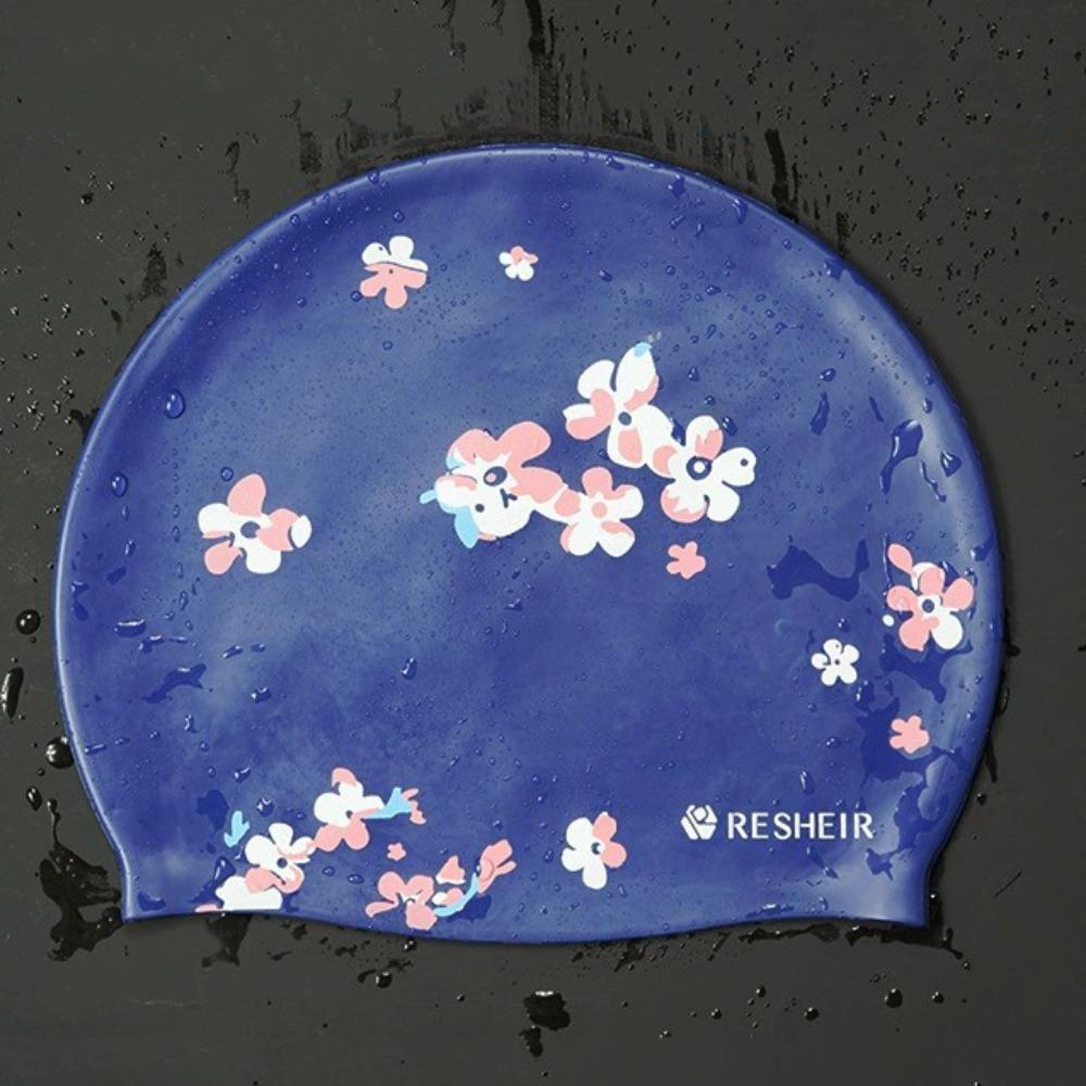 Comfortable Waterproof Swimming Cap High Elastic Printed Swimming Cap Silicone Swim Cap Swimming