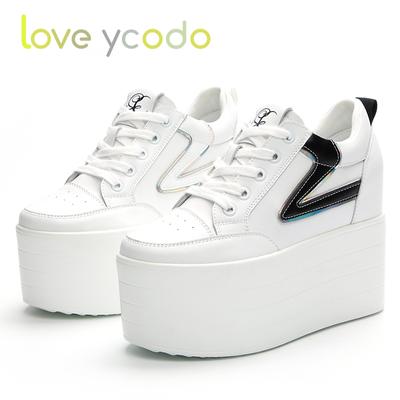 Весенне-осенняя женская модная повседневная обувь из натуральной кожи на толстой подошве