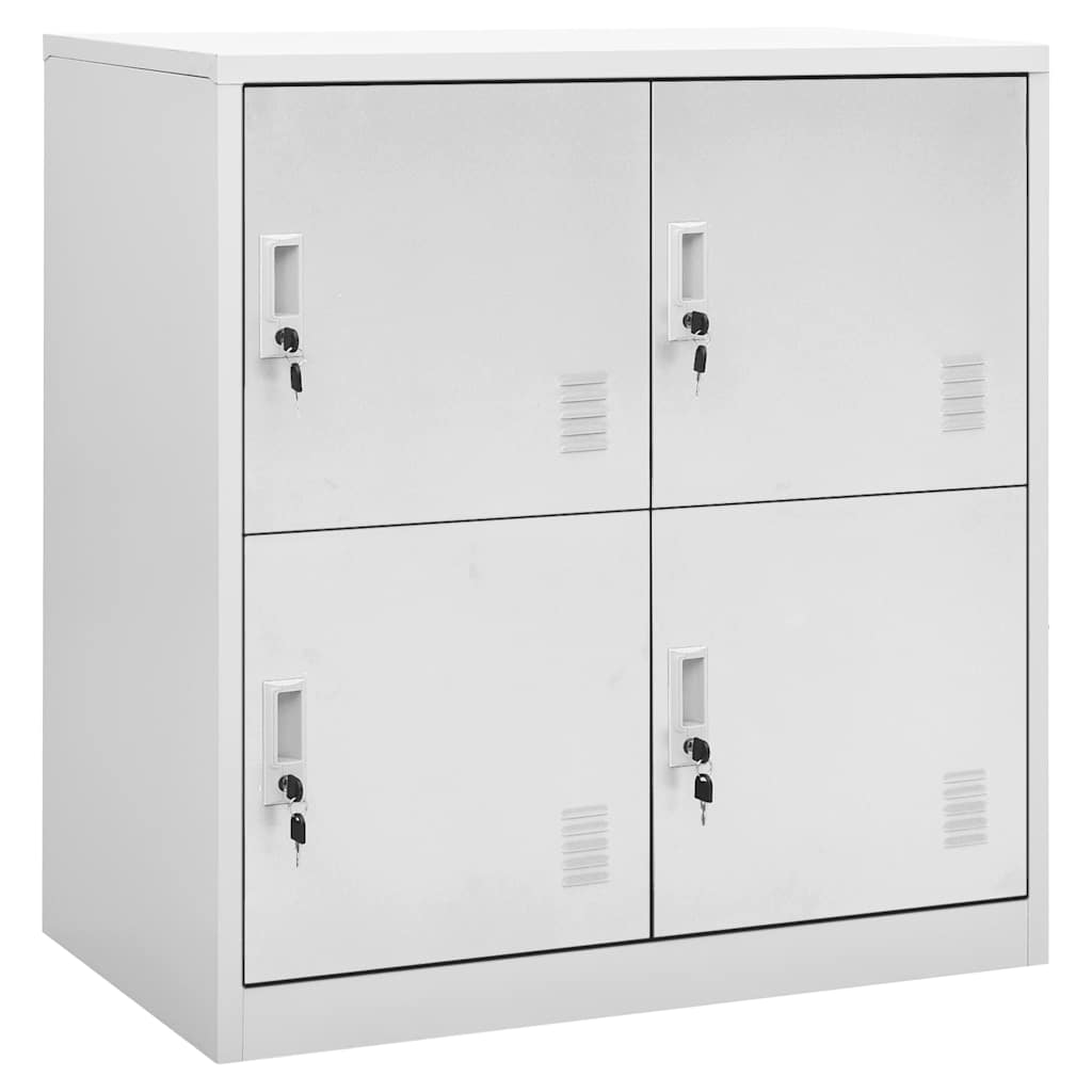 Vidaxl Szafki Zamykane, 5 Szt., Jasnoszare, 90X45X92,5 Cm, Stalowe