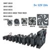 DC cho'tkasiz fan xh2.54 2pin 5V 12V 24V sanoat sovutish fanatlari sirg'ali podshipnik 4/8cm 12cm 25/30/35/40/50*10mm 3D printer sovutgichi