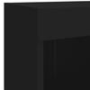 Wall Mounted Nightstand with LED Lights Black
