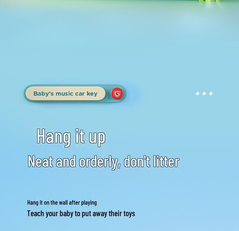 Музыкальный брелок-машинка для детей со светом и звуком для раннего развития.