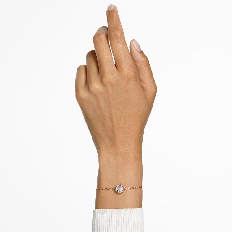 Swarovski Constella Round Cut Paved Rose Gold Tone Bracelet Women bracelets 5636273