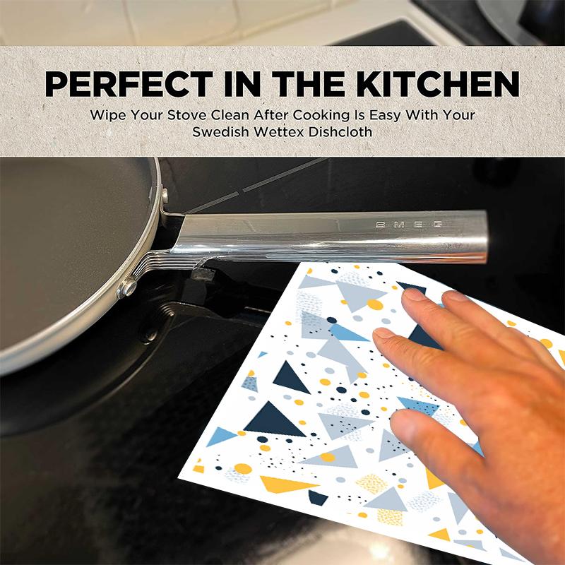 6 шт. Шведские салфетки для мытья посуды Экологичные кухонные тряпки Впитывающие кухонные полотенца Многоразовые Моющиеся Чистящие салфетки