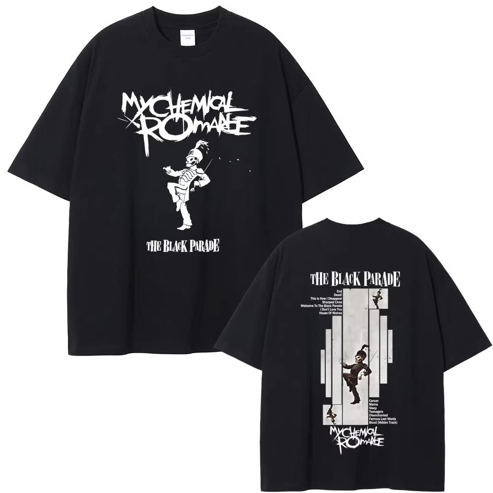 My Chemical Romance The Black Parade Альбом Графические Футболки Мужские Женские Панк Эмо Рок Футболки С Коротким Рукавом