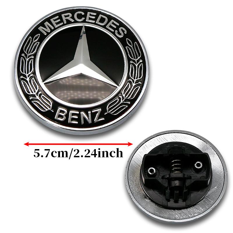 AAVX1 1pc 57mm ABS Car Front Hood Logo Emblem for Mercedes Benz AMG W204 W205 W212 W213 W177 W246 GLA GLC CLA Bonnet Badge Accessory
