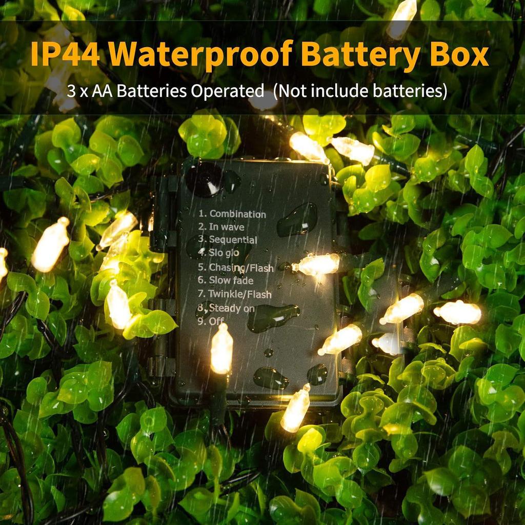 Многоцветная водонепроницаемая гирлянда Lala Bubble - Рождественская звездная штора с батарейным блоком