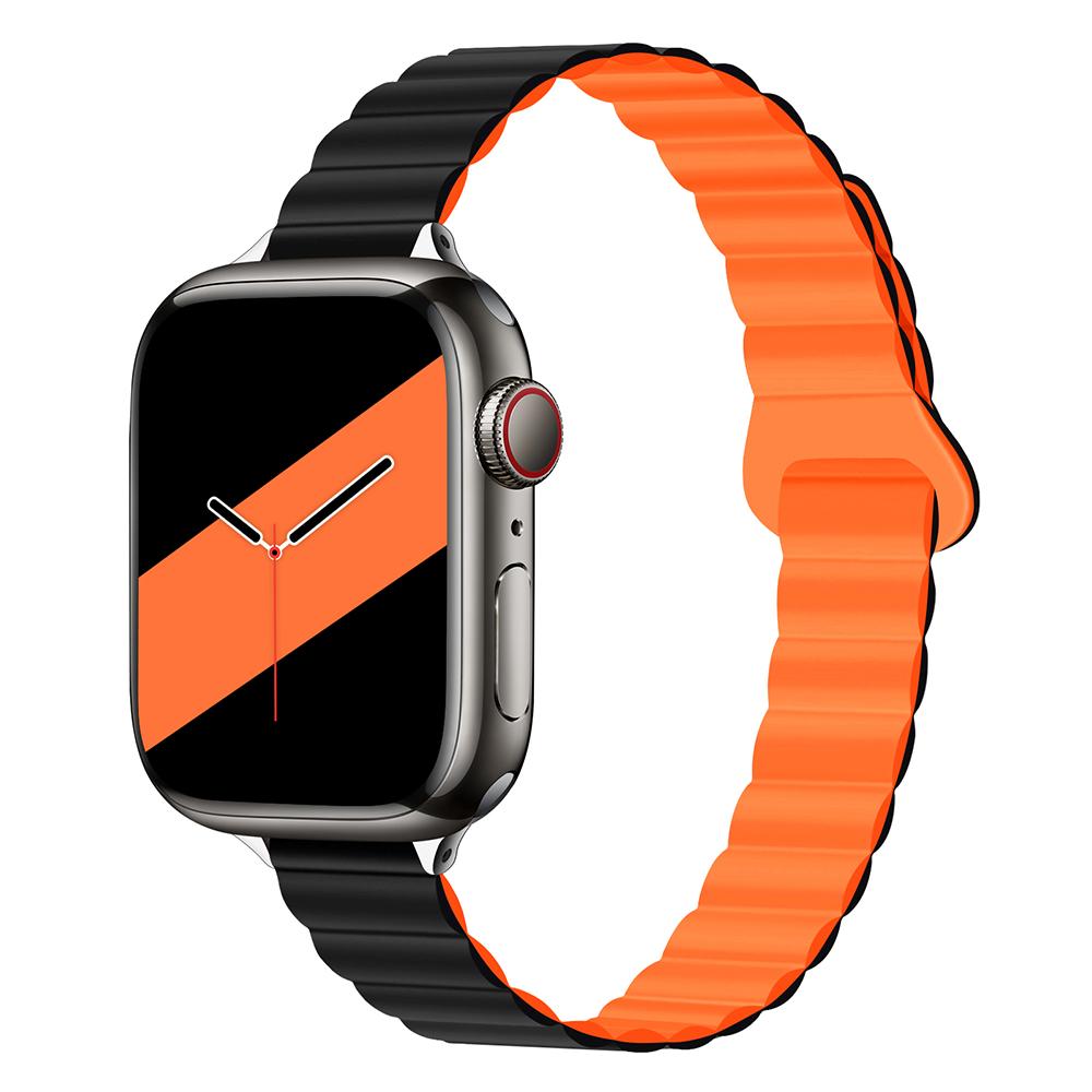 Женский тонкий силиконовый ремешок с магнитной застежкой для Apple Watch S11 10 46/42 мм 45 мм 44 мм Тонкие ремешки 38 мм 40 мм 41 мм Браслет iWatch SE 9 8 7 6