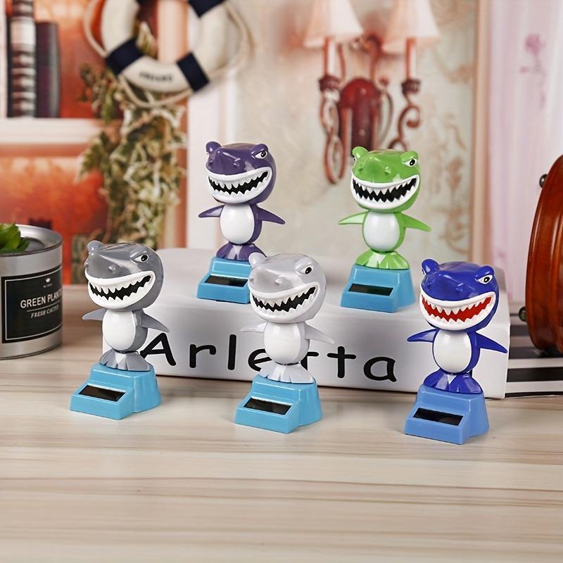 Car Acssories Solar Energy Acssories Shake Head Doll Funny Shark Shape Acssories Gift Creative Interior Car Acssories