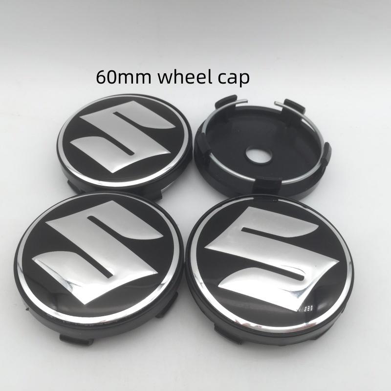 4pcs 3D 56mm 60mm 68mm For Suzuki Car Wheel hub Center Cap emblem Badge covers sticker Decals Styling accessories