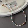 Baroque Pearl Necklace Women'S Court Retro Natural Stone Sweater Chain Dopamine Non-Fading Tourmaline Beaded Neck Chain