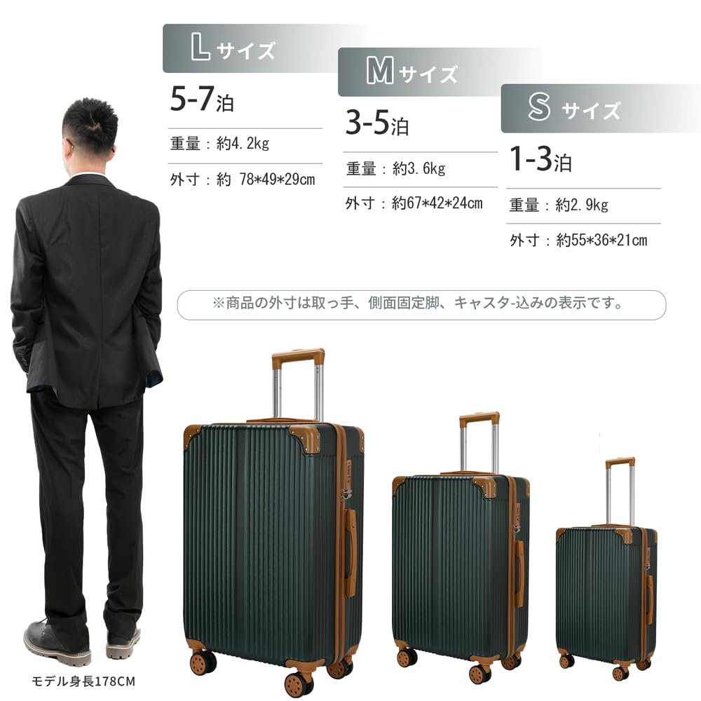 Чемодан для переноски S для 2 3 человек, оснащенный TSA, вращающейся на 360 градусов двойной большой молнией, деловой, экскурсионной, для госпитализации, доступен размер L [AOFUN]