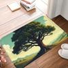 1 шт. Коврик кухонный с деревом, нескользящий, придверный коврик, поп-дизайн, коврик для ванной, коврик для ванной, ковер для дома, декор для раковины, прачечной