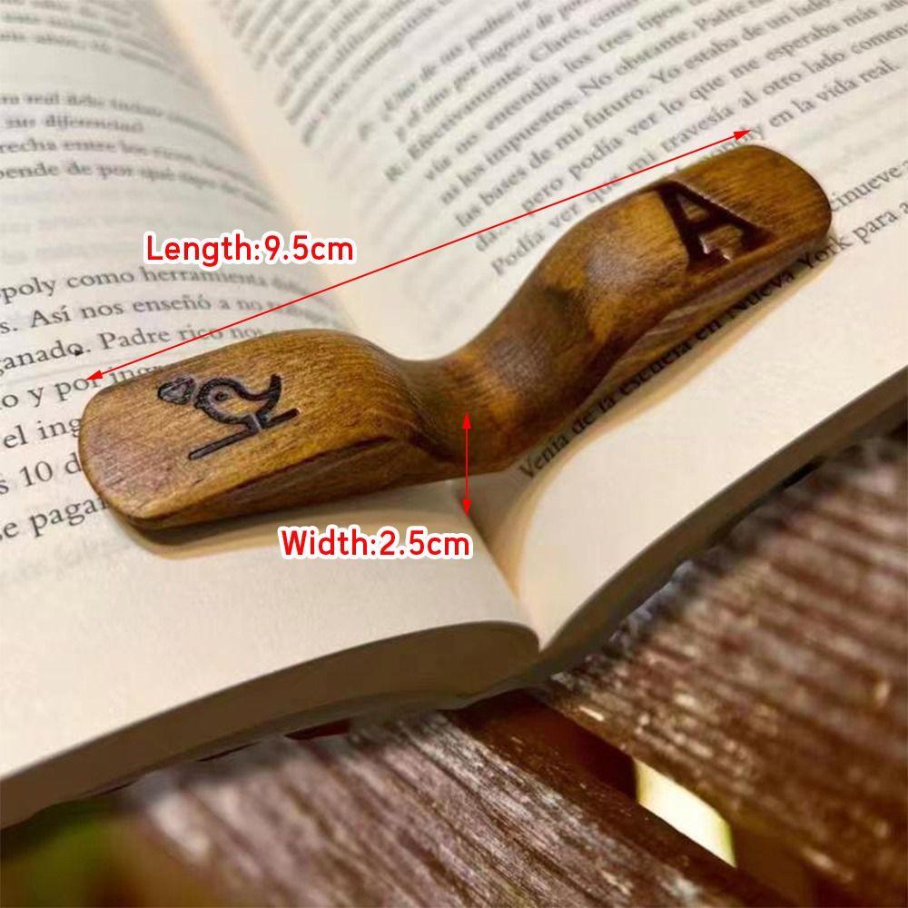Wooden Bookmarks Page Turning Fixed Thumb Book Support High Quality Book Page Holder  School Office