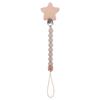1 Pc Useful Safety Baby Pacifier Chain Beech Wood Star Beads Anti-drop Soft Nipple Bracket Holder Toddler Toys Holder